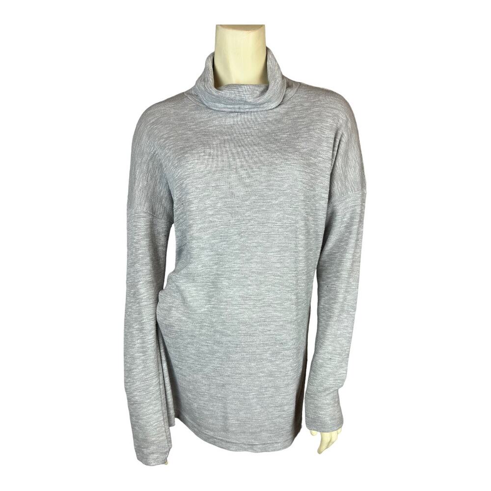 j.crew vintage fleece size small Gray cowl neck tunic sweater knit J. Crew